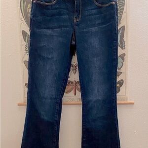Women's Boot Cut Jeans - Dark Blue